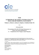 ESTIMATION OF THE SPARKLE TEXTURE EFFECT BY VISUAL AND INSTRUMENTAL ASSESSMENTS (PO40, Pages 395-400)