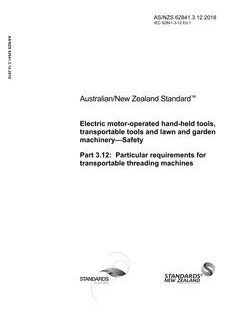 AS/NZS 62841.3.12:2018