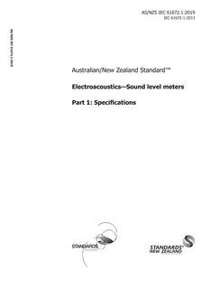 AS/NZS IEC 61672.1:2019