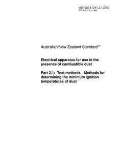 AS/NZS 61241.2.1-2000