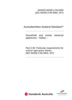 AS/NZS 60335.2.94-2002