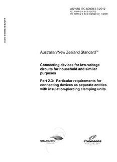 AS/NZS IEC 60998.2.3:2012