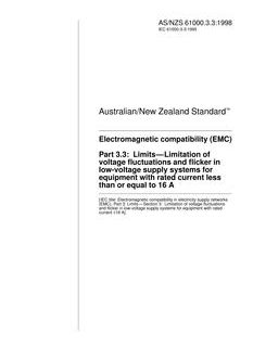 AS/NZS 61000.3.3-1998