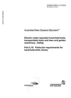 AS/NZS 62841.2.10:2018