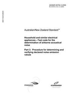 AS/NZS 60704.3:2009