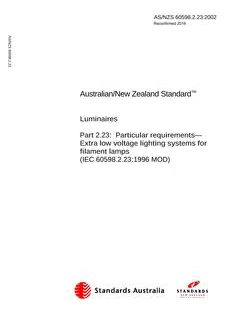 AS/NZS 60598.2.23:2002