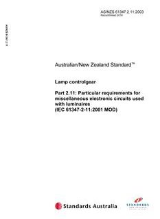 AS/NZS 61347.2.11:2003