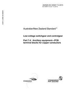 AS/NZS IEC 60947.7.4:2015