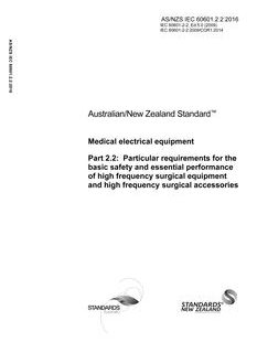 AS/NZS IEC 60601.2.2:2016