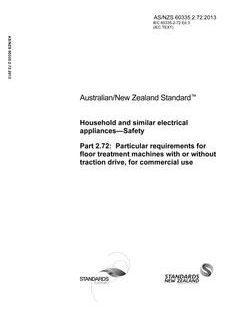AS/NZS 60335.2.72:2013