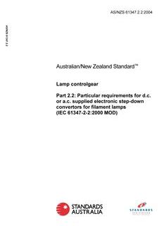 AS/NZS 61347.2.2-2004