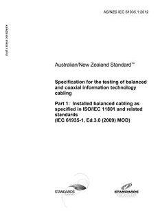AS/NZS IEC 61935.1:2012
