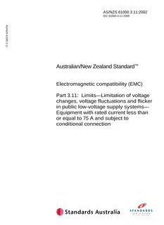 AS/NZS 61000.3.11:2002