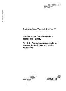 AS/NZS 60335.2.8:2013