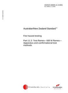 AS/NZS 60695.11.3-2001