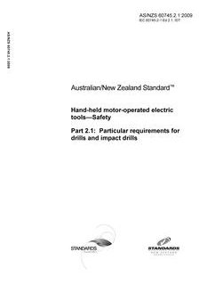 AS/NZS 60745.2.1:2009