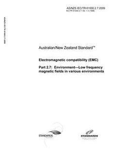 AS/NZS IEC TR 61000.2.7:2009