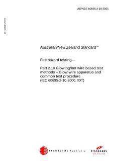 AS/NZS 60695.2.10:2001