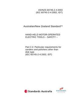AS/NZS 60745.2.4-2003