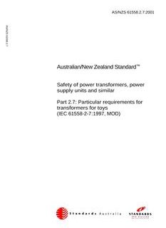 AS/NZS 61558.2.7-2001