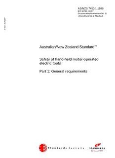 AS/NZS 7450.1-1999