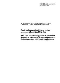 AS/NZS 61241.1.1-1999