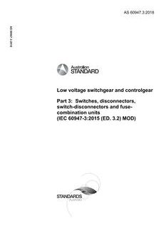 AS 60947.3:2018