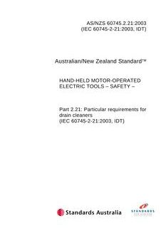 AS/NZS 60745.2.21-2003