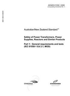 AS/NZS 61558.1-2008