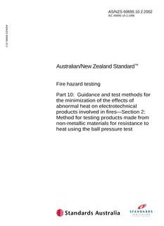 AS/NZS 60695.10.2-2002