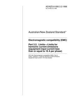 AS/NZS 61000.3.2-1998