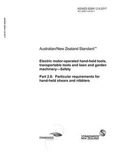 AS/NZS 62841.2.8:2017