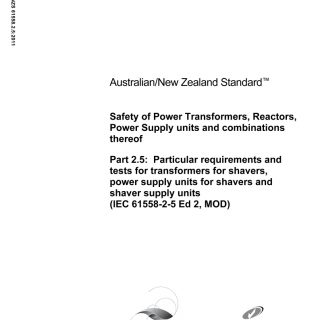 AS/NZS 61558.2.5:2011