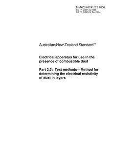 AS/NZS 61241.2.2-2000