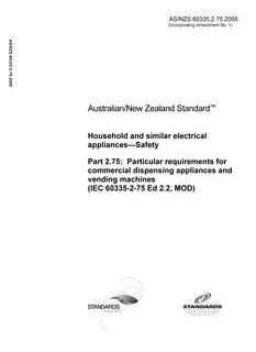 AS/NZS 60335.2.75-2005