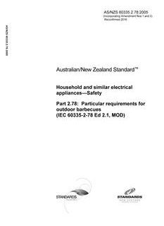 AS/NZS 60335.2.78-2005