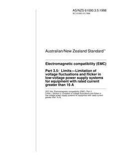 AS/NZS 61000.3.5-1998