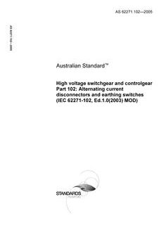 AS 62271.102-2005