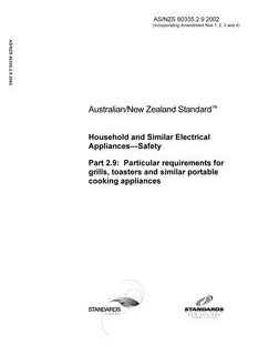 AS/NZS 60335.2.9-2002