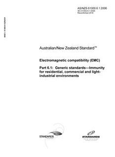 AS/NZS 61000.6.1:2006