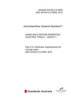 AS/NZS 60745.2.5-2003