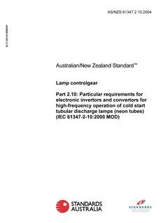 AS/NZS 61347.2.10-2004