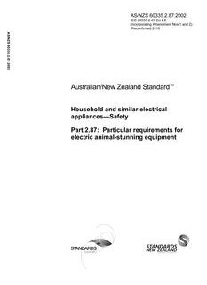 AS/NZS 60335.2.87-2002