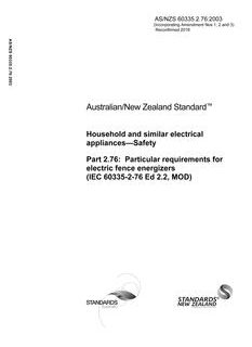 AS/NZS 60335.2.76-2003