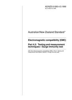 AS/NZS 61000.4.5-1999