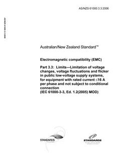 AS/NZS 61000.3.3-2006
