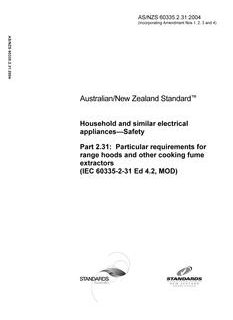 AS/NZS 60335.2.31-2004
