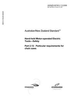 AS/NZS 60745.2.13-2006