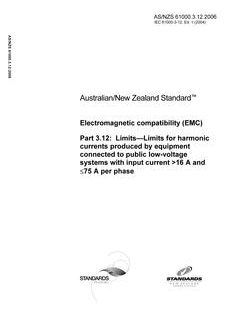 AS/NZS 61000.3.12:2006