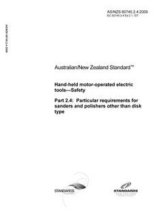 AS/NZS 60745.2.4-2009